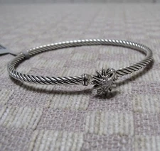 NEW DAVID YURMAN STARBURST COLLECTION BANGLE BRACELET WITH DIAMONDS retail $750