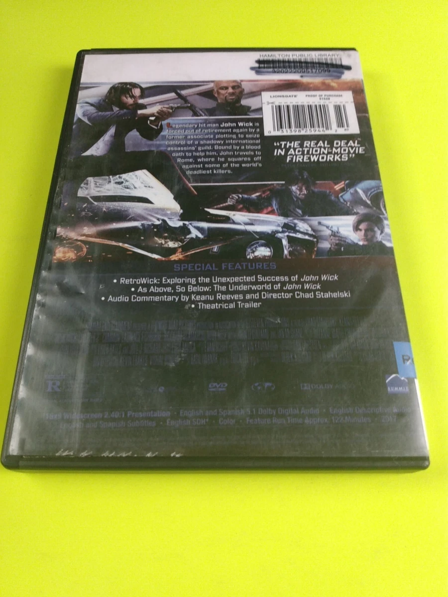 John Wick Chapter 2 DVD 2017 Widescreen 039 eBay