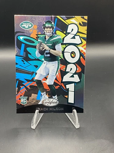 2021 Certified Graffiti #2021-17 Zach Wilson 2021 RC New York Jets NFL Rookie