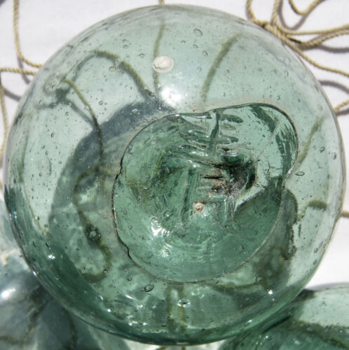 GALLEGGIANTI da Pesca VETRO GIAPPONESE (9) Miste Tonalità/Taglie Strane Uniche Antiquariato USA BZ - Foto 11 di 13