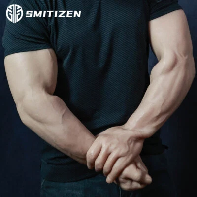 SMITIZEN Gants Musculaires Silicone Homme Main Forte Bras Couvre Manches Cosplay - Photo 1/4