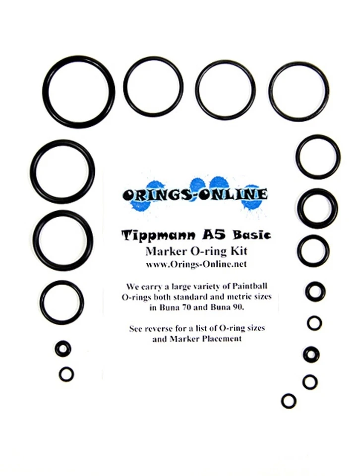 ORINGS-ONLINE Tippmann A5 / A5 Basic Paintball Marker O-ring Oring Kit x 4 rebuilds / kits