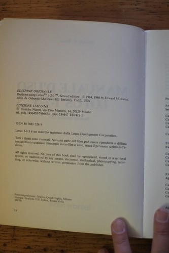Edward M. Baras - Manuale d'uso Lotus 1-2-3 - Bild 2 von 4