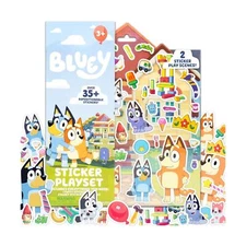Horizon Group USA Bluey Sticker Playset, 2 Sticker Play Scenes, 35+ Reusable ...