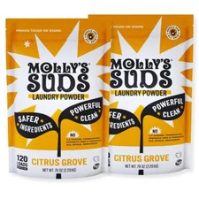 Mollys Suds 8lb Original Laundry Powder Safer Stain Fighter For All Washers