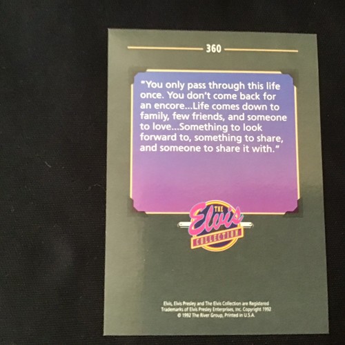 Elvis Presley - The Elvis Collection Collectors Card No: 360 - Picture 2 of 2