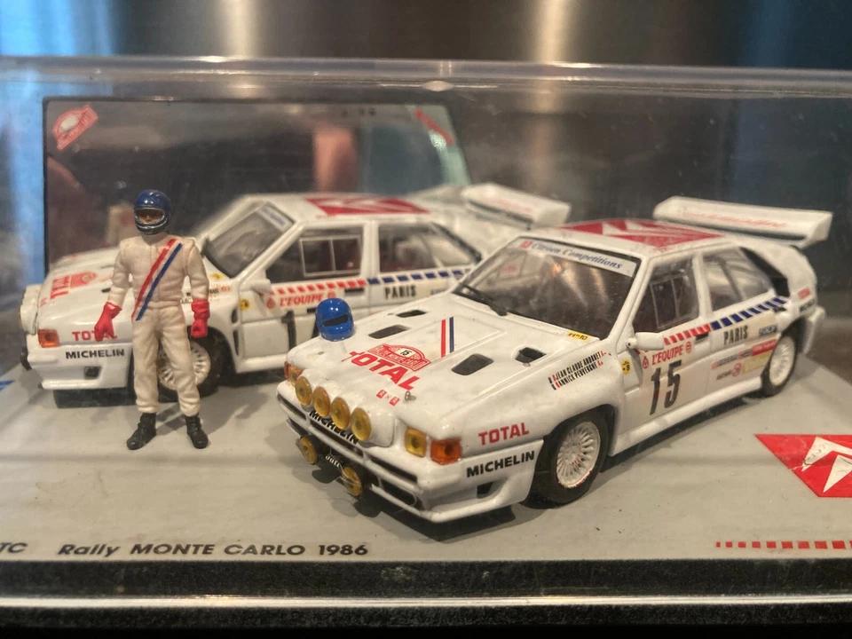 TRES RARE DIORAMA CITROEN BX 4TC RALLY MONTE CARLO 1986 SCALE 1/43 IXO - Photo 3/4