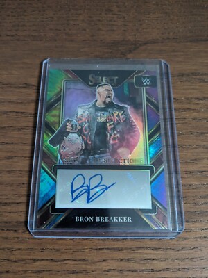 2023 WWE Select Bron Breakker   Signature Selections   Auto   Tie Dye Prizm /25