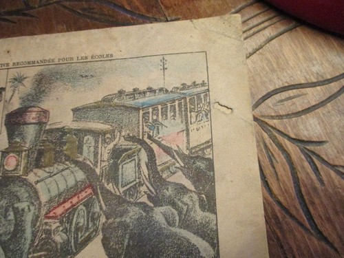 Très Ancien Cahier d'école " DANS L'INDE " Elephant Indien : Ecriture Ecolier - Imagen 9 de 9
