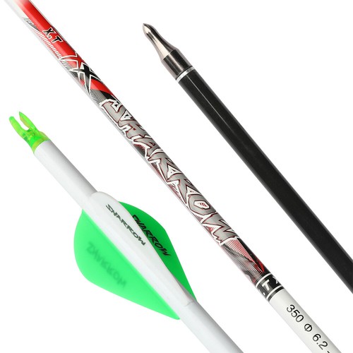 32" Pure Carbon Arrows SP300-800 ID6.2mm Archery Recurve Bow Fields Tips Hunting - Picture 16 of 21