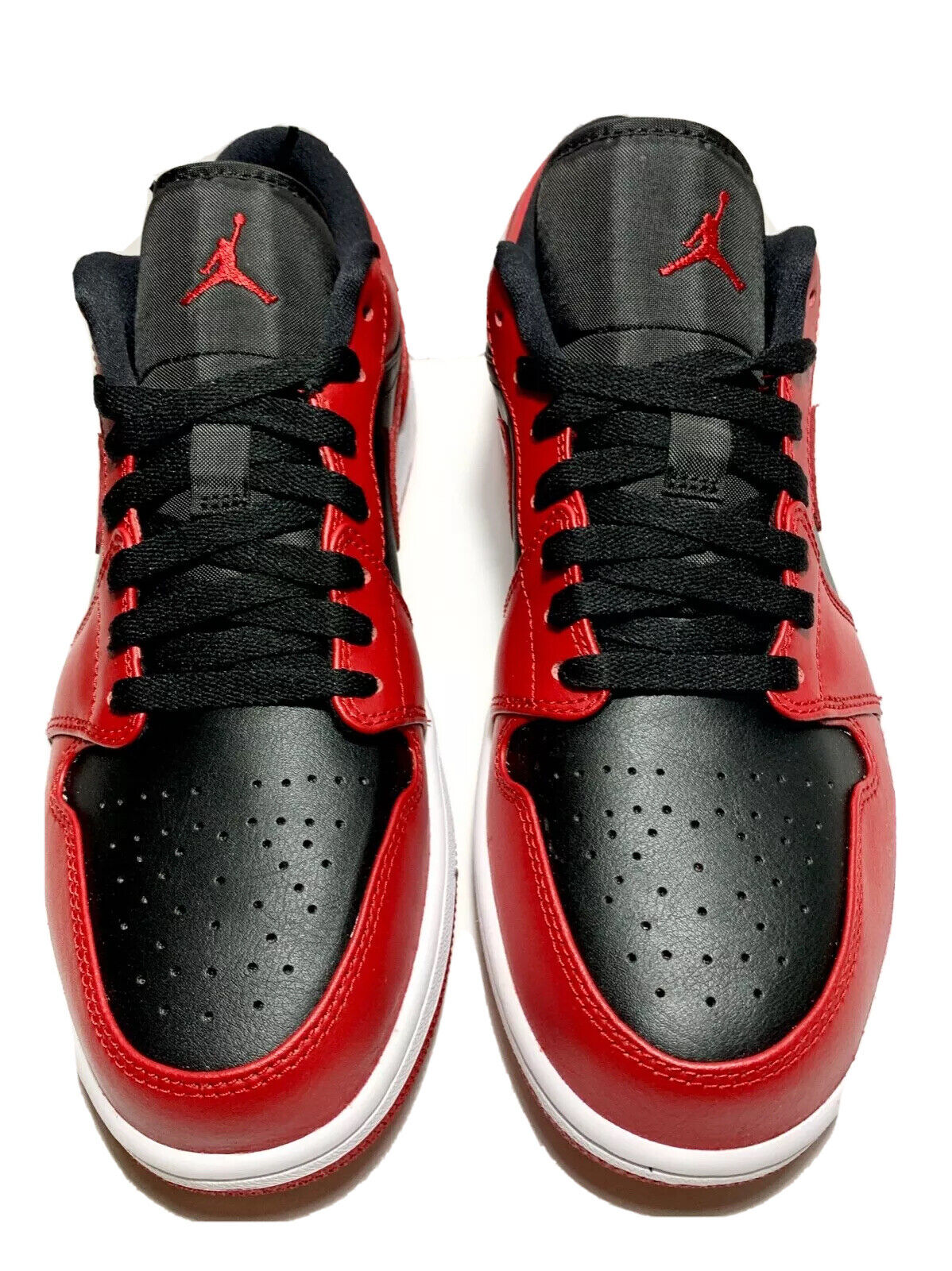 Nike Air Jordan 1 Retro Low Reverse Bred Men US 10 Black Red Leather ...