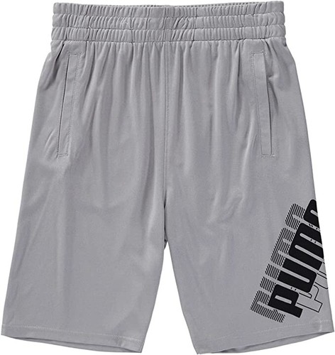 PUMA Big Boy's Performance Shorts, Lt Heather Gray, Size XL