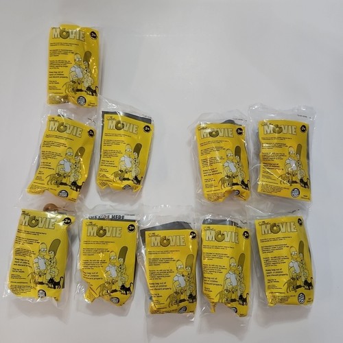 NIP 2007 Burger King The Simpsons Movie Talking Toys Lot Of 10, Duplicates - Picture 5 of 5