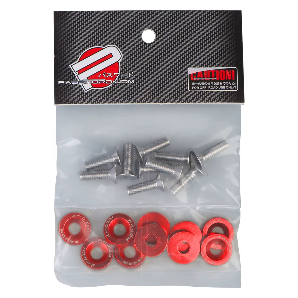 10PCS M6 Car Fender Washers Bolts JDM License Plate Auto Styling UK