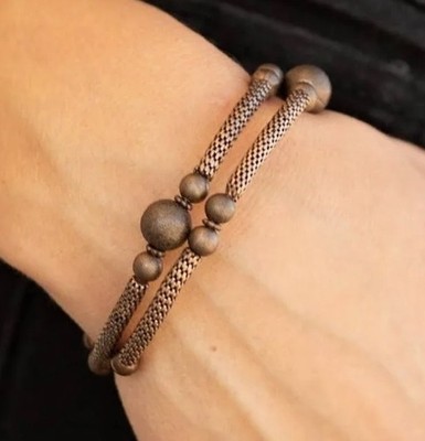 Paparazzi Bracelet ~   West End Wraparound - Copper