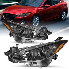 Fit For 2014-16 Mazda 3 Driver Passenger Side Pair Headlight Assembly