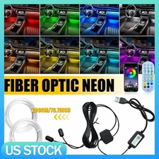 Interior Car LED Strip Lights APP RF Control Car RGB Neon Ambient Lighting Kit