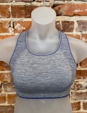 Tracy Anderson for G.I.L.I. Seamless Reversible Sports Bra 1X New Grey/Blue