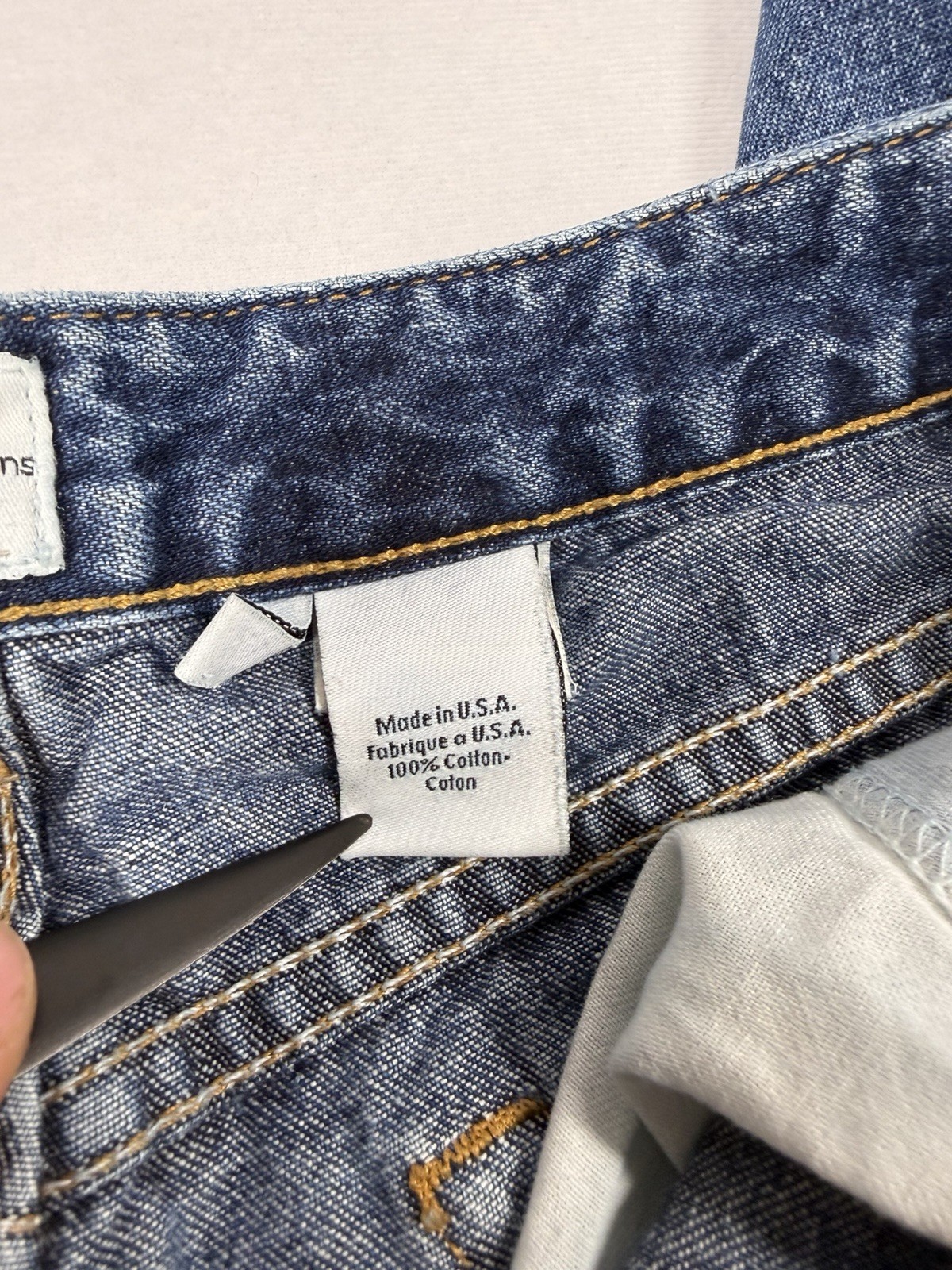 Calvin Klein Jeans Womens 5 Cute VTG Jeans 21” Extreme Flare All Over Sandblast thumbnail 9