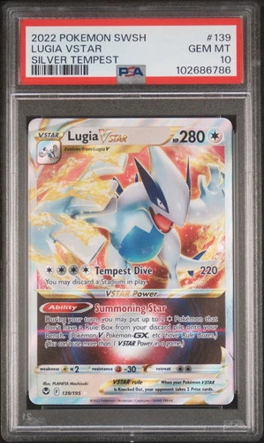 2022 Pokemon Sword & Shield Silver Tempest Lugia VSTAR PSA 10 #139