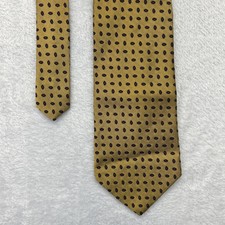 Brooks Brothers Gold Blue Red Men’s Necktie 4”x 59.5” Pure Silk Made In USA