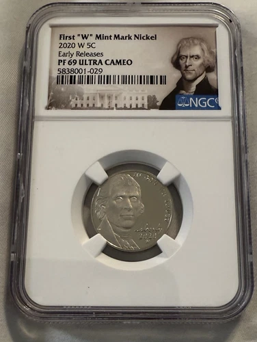 2020 W Proof Jefferson Nickel Graded by NGC Proof 69