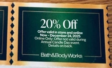 Bath & Body Works Coupon Panel Valid Now - December 24 2025 See Details