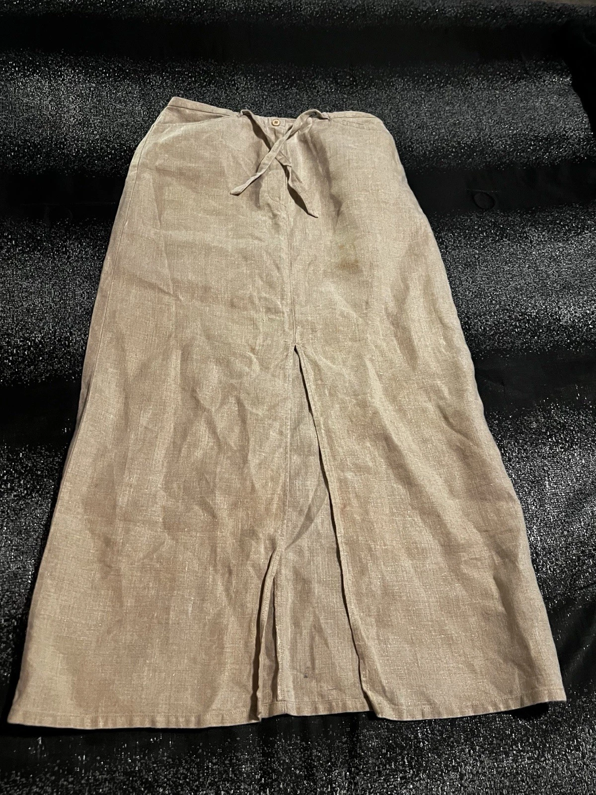 Womens sz10 Ann Taylor 100% linen maxi skirt