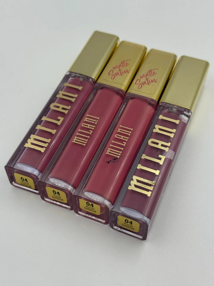 LOT OF 4 PCS Milani Amore Satin Matte Lip Crème Shade #04 PLUSH Luxueux NEW - Image 2 of 4