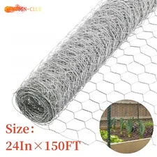High Quality Chicken Wire 24"×150' 2" Holes Galvanized Poultry Net Metal Fencing