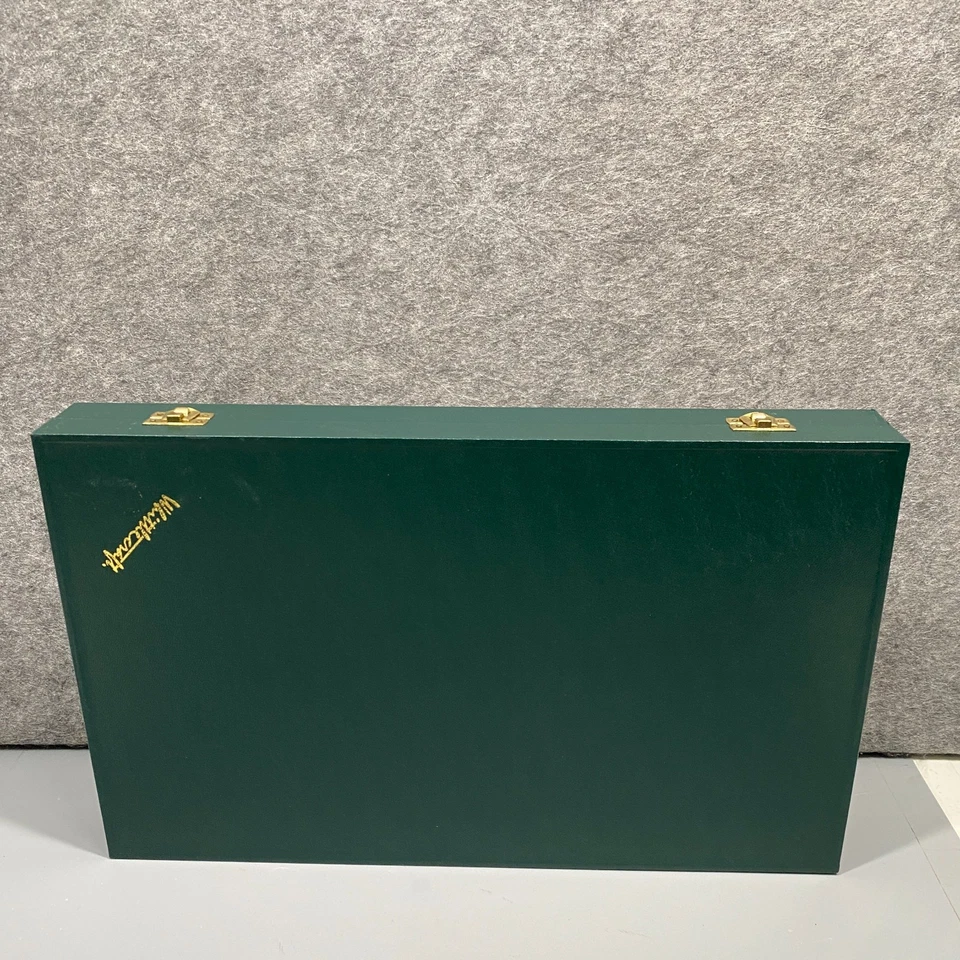 Vintage Whittlecraft Backgammon Set Green Box No Cups or instructions VGC - Image 2 of 4