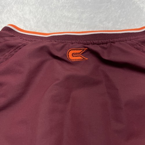 Virginia Tech Hokies Colosseum V-Neck Lined Windbreaker Pullover Men XL Burg - Picture 11 of 16