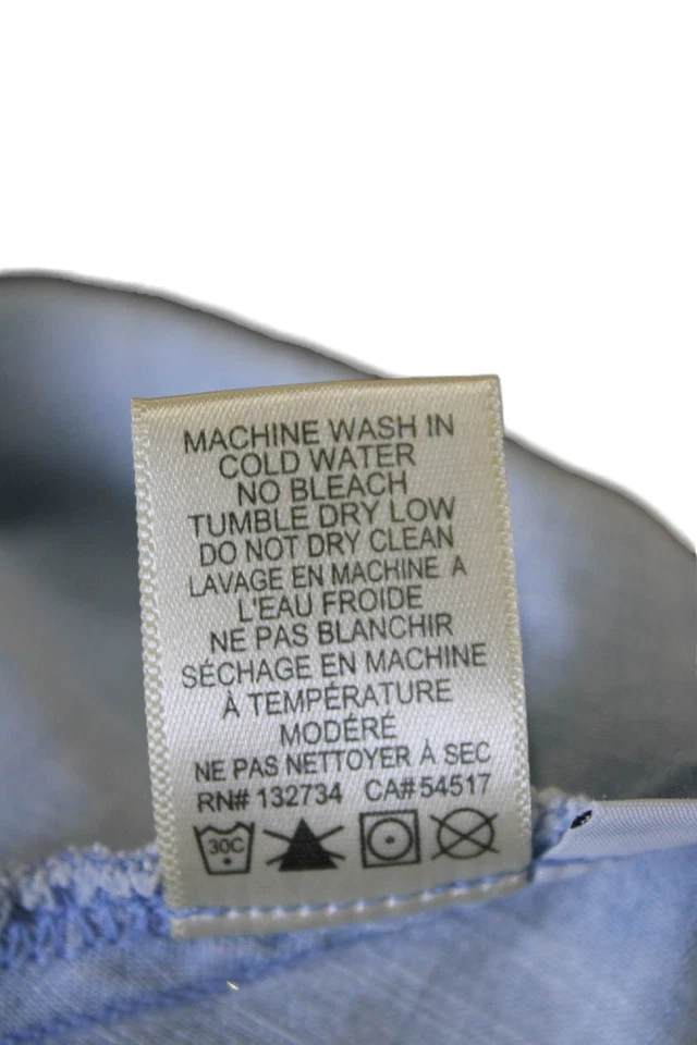 Camiseta sin mangas Bella Dahl para mujer con textura cuello en V correa de espagueti azul talla XS Foto 4 de 4