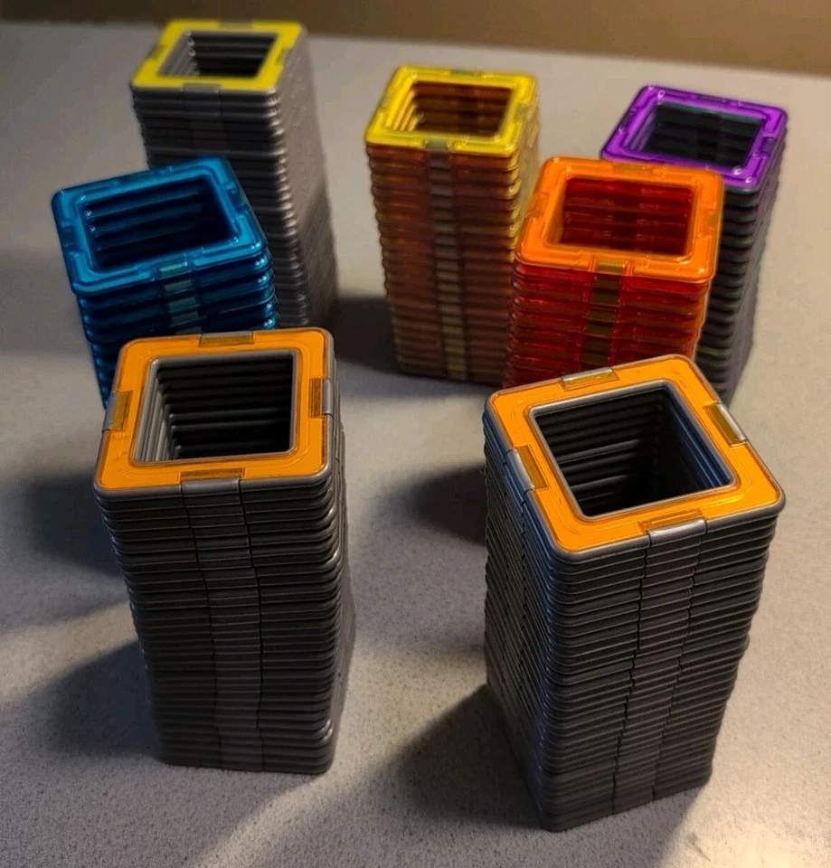 Magformers Magna Tiles Lot Of 432, Including 12 Pairs Of Wheels & 2 Idea Books - Image 2 of 4