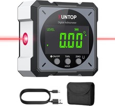 4&times;90&deg;-Messung Digitaler Laser Neigungsmesser Magnetisch Nivellierbox f&uuml;r Bau DIY