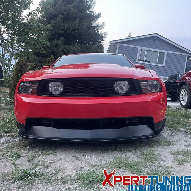 Fits 10-12 Ford Mustang GT V8 ST Style Front Bumper Lip Unpainted Splitter PU Foto 2 de 4
