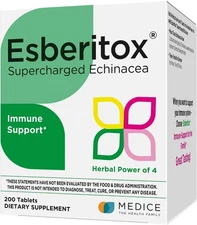 Supercharged Echinacea – 200 Tablets – Immune Support Herbal Supplement with... 