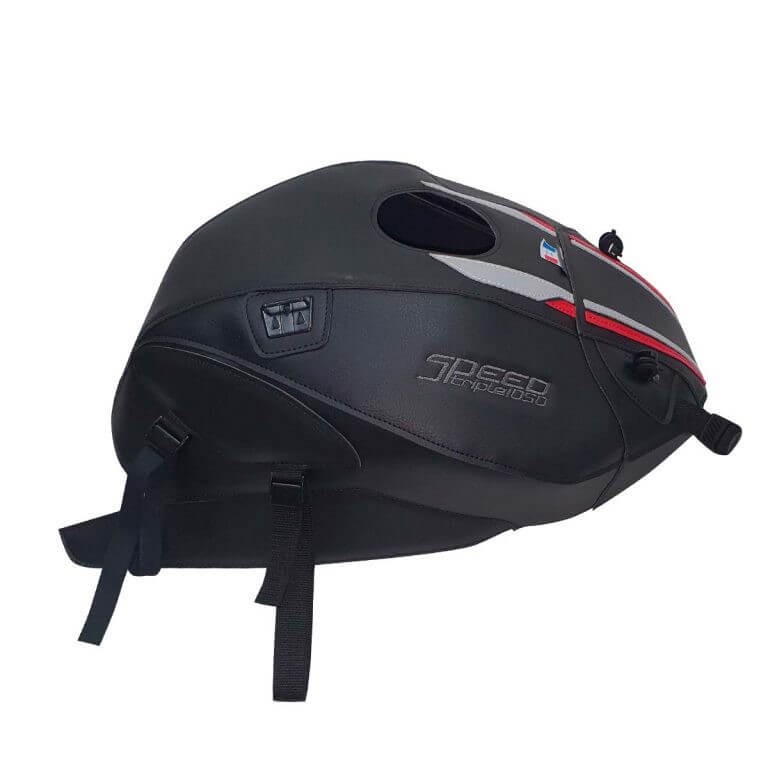 Tapis de réservoir Bagster noir et rouge pour Triumph Speed Triple 1050 S et R 2016-2021