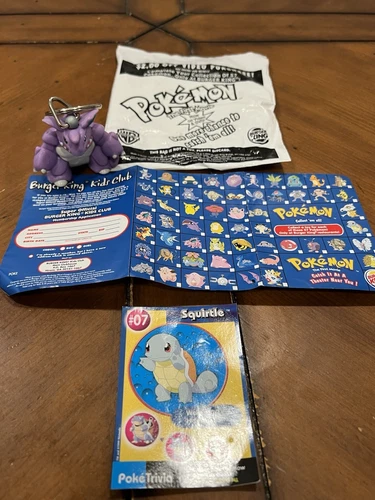 NIDOKING Pokemon Keychain Figure Toy Burger King VINTAGE 1999