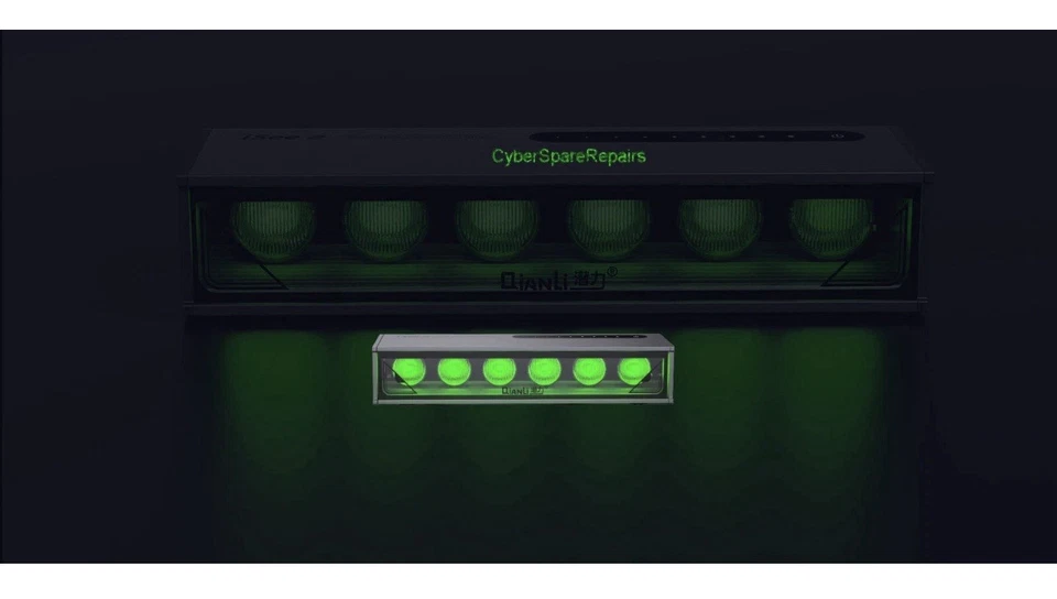 QianLi iSee 2 luces LED detección de polvo para teléfono tableta lámpara taller reparación Reino Unido Foto 2 de 4