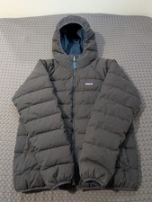 Patagonia Cotton Down Jacket Men's M 600-Fill Recycled Down Hooded Quilted
