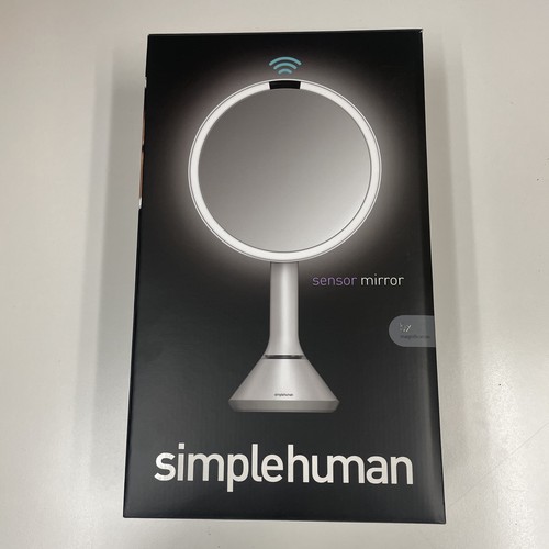 Simplehuman Sensorspiegel ST3054 beleuchtet 8" Vergrößerung 5X - weiß OFFENE BOX - Bild 2 von 6