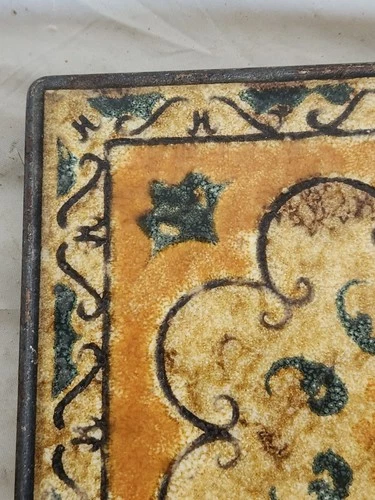 Vintage Mirasol Ceramic Tile Trivet Cork Back Italian Art Hot Plate Monterey CA image 4