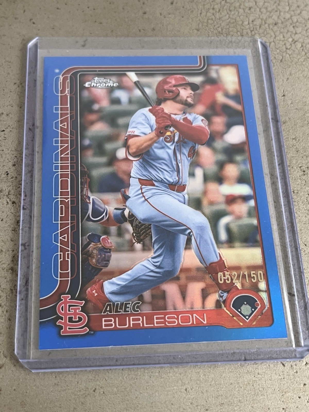 2025 Topps Chrome Alec Burleson Blue /150 Cardinals
