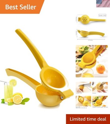 Professional Hand Juicer in Yellow - Efficient Citrus Lemon and Lime Squeezer