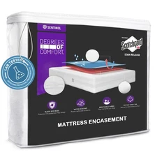 Degrees of Comfort Water Resistant Mattress Encasement Cal King Size 15-18'' ...