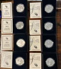 American Silver Eagle Lot - Short Set of 8 Burnished Unc 2011 - 2018 West Point