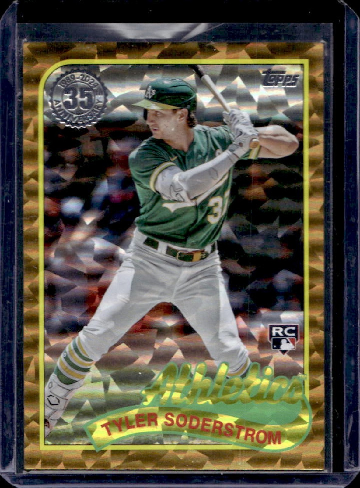 2024 Topps Tyler Soderstrom 1989 35th Anniversary Mega Box RC Gold Foil #29/50