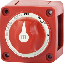 Blue Sea Systems 6010 m-Series Battery Switch Dual Circuit, Red
