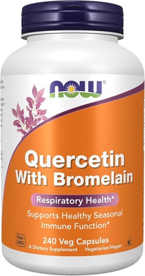 #ad NOW Foods Quercetin with Bromelain Balanced Immune System 240 Veg Capsules $39.99